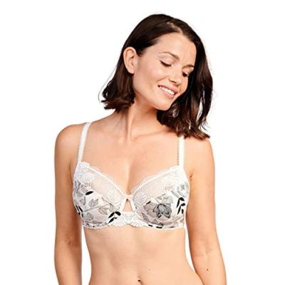 Imagen de Sans Complexe Milla 70AAF95 Sujetador clásico con Aros, Imprime Floral Ivoire, 95C para Mujer