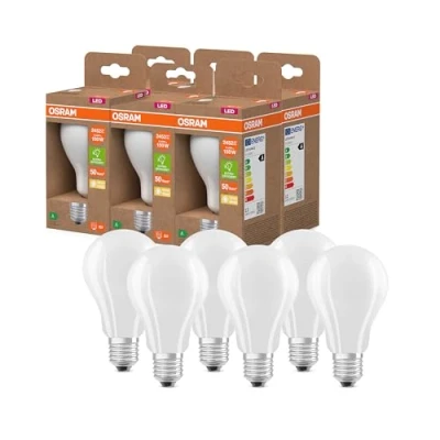 Imagen de OSRAM Lámpara LED forma clásica de mini vela, con filamento decorativo, clase eficiencia energética A, E14, 1,2 W, 255 lm, 2700 K, blanco cálido. Sin calentamiento, paquete 6