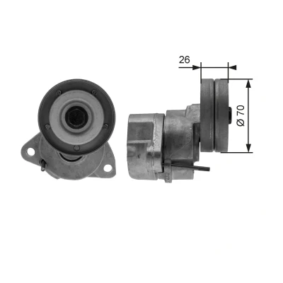 Imagen de GATES FleetRunner Micro V Kit T38154 Polea Tensora OPEL: Astra H Hatchback, Zafira B, Frontera B SUV, CHEVROLET: Captiva, Nubira Berlina