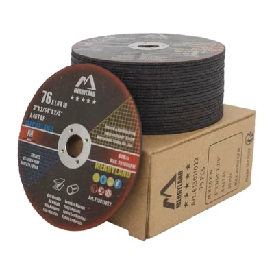 Imagen de Merryland Disco de Corte 76 Metal para Amoladora Angular, X 1,0 10 mm 25 Piezas, Acero INOX Hierro, Experto Line E13011022