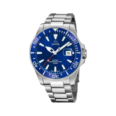 Imagen de JAGUAR Reloj Modelo J860/C de la colección Executive, Caja 43,5 mm Azul con Correa Acero para Caballero