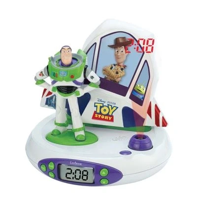 Imagen de Lexibook Toy Story, Disney Pixar Radio Reloj Despertador con Buzz y Woody, proyección Luminosa de la Hora en el Techo, Efectos sonoros (RP505TS), Color Blanco/Verde, S (LEXIB 078502)