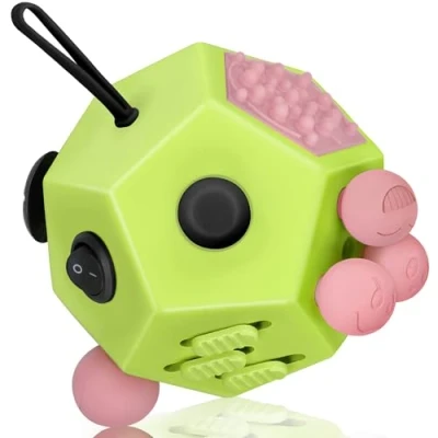 Imagen de VCOSTORE Fidget Cube with 12 Sides Original Cubo Antiestres Adultos Dado Toy for All Ages ADHD, Add, ASD, ADHD