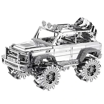 Imagen de Piececool Puzzle 3D Maqueta Metal, Todoterreno Puzzles Maquetas para Montar, Construir Adultos y Adolescentes, Plateado