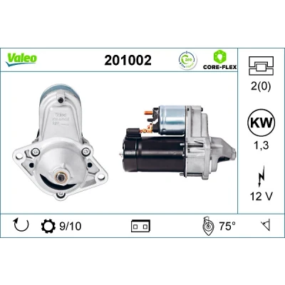 Imagen de VALEO 201002 Motor de arranque 12 1,1 OPEL: Corsa C Hatchback, Zafira B, D SAAB: 9 3 Berlina, Familiar, CHEVROLET: Cruze Berlina