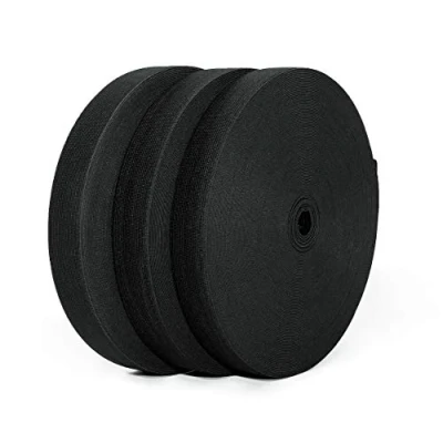 Imagen de 40 Metros de Goma Elástica Costura, Disponible en Varios Anchos, Cinta para Coser, Ancha, Coser y Manualidades, Ropa, (Negro, 15mm)