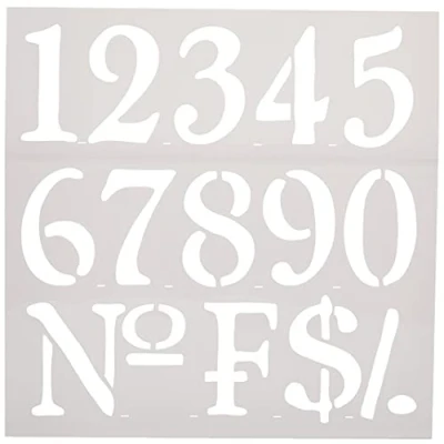 Imagen de Rayher Plantilla números, 30,5x30,5 cm, poliéster, manualidades y decoración, 38907000