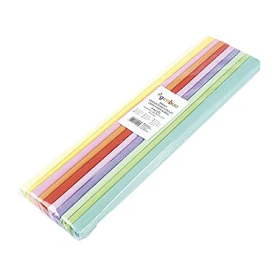 Imagen de gimboo 10 rollos de papel crepé, colores pastel, 50 x 200 cm, surtidos, 14113352 98