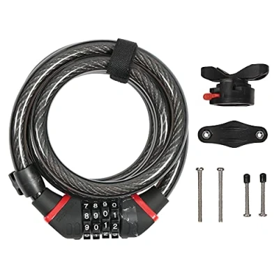 Imagen de 268010 candado en espiral cierre con combinacion k traz c8 comb. 12 mm 185 cm