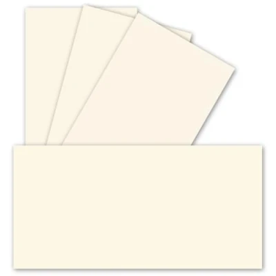 Imagen de FarbenFroh by GUSTAV NEUSER 25 tarjetas individuales, formato DL, 9,9 x 21 cm, 240 g/m², vainilla, papel para manualidades, ideal imprimir de felicitación e invitaciones
