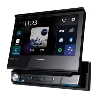 Imagen de Pioneer AVH Z7200DAB Reproductor multimedia 1 DIN, pantalla táctil desplegable de 7&quot;y 24 bits, conectividad por cable USB, Apple CarPlay, Android Auto, DAB/DAB+, Waze, Bluetooth, GEQ 13 bandas