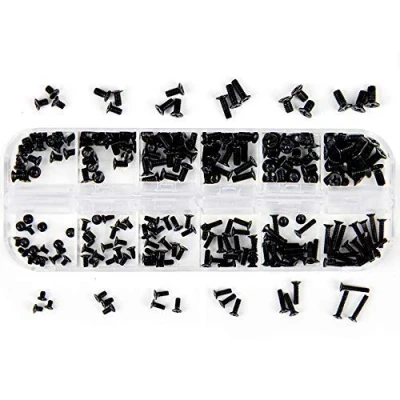 Imagen de Akuoly Tornillos para el Ordenador Portátil M2 M3 M2.5 Laptop Reparación Pack de 240, Negro