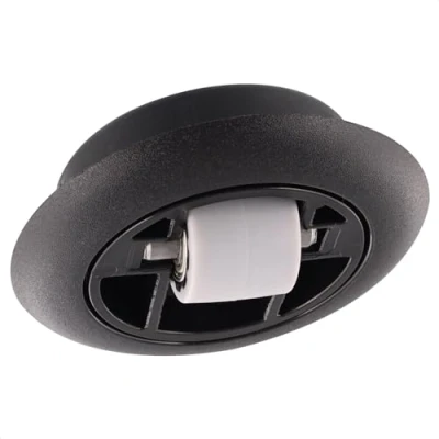 Imagen de WAGNER 01709401 Rueda giratoria para taladro (diámetro: 15 mm, duro, rodamiento de bolas y rodamientos, carcasa plástico negro, diámetro 55/40 x 11/8 pasador metal, capacidad carga