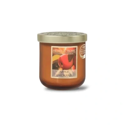 Imagen de HEART &amp; HOME Vela perfumada a base de cera natural soja para el hogar Tarro manzana del huerto Duración combustión 30 h Regalo, decoración y perfume cristal