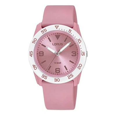 Imagen de Lorus Reloj Analógico de Cuarzo para Niño con Correa Silicona, Rosa