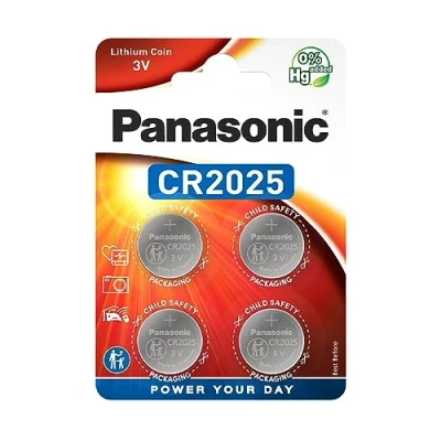 Imagen de Panasonic Pila de botón Litio CR2025 4 Unidades