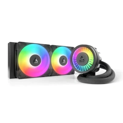 Imagen de ARCTIC Liquid Freezer III Pro 240 A RGB Enfriador de CPU AIO, 2 x 120 mm Refrigeración por Agua, 38 Radiator, Bomba PWM, Ventilador VRM, AMD AM5/AM4, Intel LGA1851/1700 Marco Contacto Negro