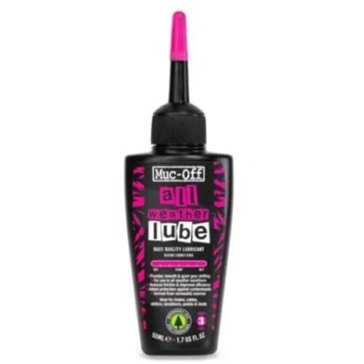 Imagen de Muc Off All Weather Chain Lube, 50 ml Lubricante de Cadena Bicicleta Biodegradable Formulado para Todas las Condiciones Apto Todo Tipo Bicicletas