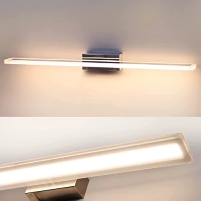 Imagen de DILUMEN Lámpara Aplique para Espejo de Baño 60cm,1600lm,15w,Luz LED, Acero Inoxidable, Luz Baño,Blanco Calido 3000k, 230v IP44 Impermeable