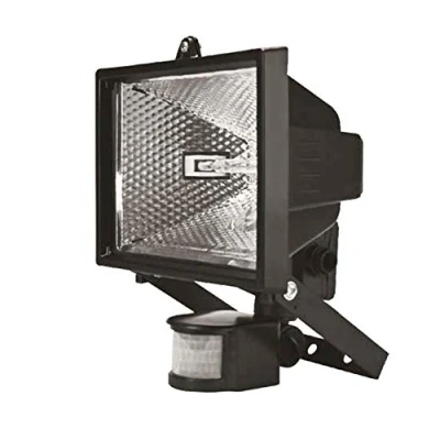 Imagen de Garden Mile® Foco halógeno de 400 W con sensor movimiento PIR Luz seguridad automática para exteriores, detector cabeza giratoria ajustable ángulo 180 grados (1)