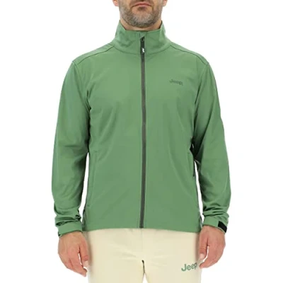 Imagen de JEEP O102715 E948 J CHAQUETA LEGERA SOFTSHELL Hombre con bolsillos de cremallera J23S Vineyard Green XXL