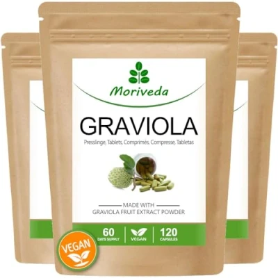 Imagen de MoriVeda® Graviola Presslings I Vegano Extracto de Fruta 3x 120 Tabs