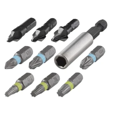 Imagen de wolfcraft Juego de atornillado Para madera, 10 piezas I 2542000 la colocación tornillos cabeza avellanada en madera