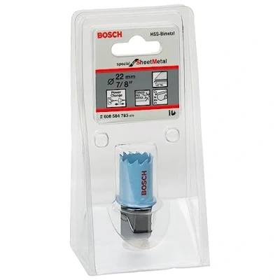 Imagen de Bosch Professional 1x Sierra de Corona Special for Sheet Metal (Laminas Acero, Acero Inoxidable, Ø 22 mm, Accesorios para Taladros)