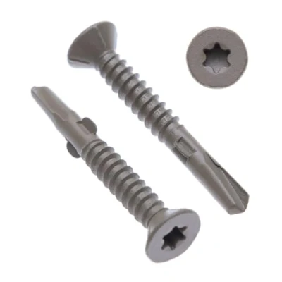 Imagen de Tornillos para Metal de 5.5 mm Autorroscantes Torx Cabeza Plana Autoperforantes (250 piezas) con Protección Anticorrosiva C4 Fijación Láminas Ventanas DIN7504 P (5.5mm x 50mm)