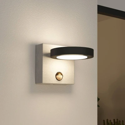 Imagen de Lucande Belna aplique LED exterior hormigón sensor