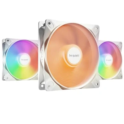 Imagen de be quiet! Light Wings LX 120mm PWM high speed White ventilador, Pack de 3 ventiladores, núcleo iluminado y aspas ventilador esmeriladas, efectos iluminación inconfundibles, múltiples colores