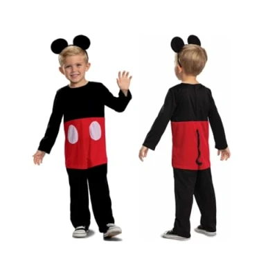 Imagen de Disney Mickey Disfraz Mouse Oficial Incluye y Diadema con orejas Tallas Disponibles S Para Niños de 4 a 6 Años