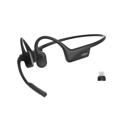 Imagen de SHOKZ OpenComm2 UC 2025 Upgrade Auriculares de conducción ósea con Adaptador USB C, Bluetooth oído Abierto micrófono, inalámbricos para Office,Puerto Carga Tipo C