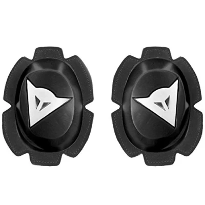 Imagen de Dainese Pista Knee Slider High Durability, Rodilleras de Poliuretano para Moto, Resistencia Superior y Mayor Durabilidad, Deslizador Motociclismo Carreras, Negro/Blanco