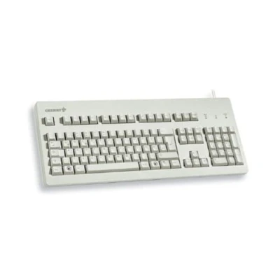 Imagen de CHERRY G80 3000, Teclado Mecánico con Cable, Distribución de Europeo (QWERTY), Conexión USB, Robusto, Teclas Programables, Switches MX BLACK, Gris Claro