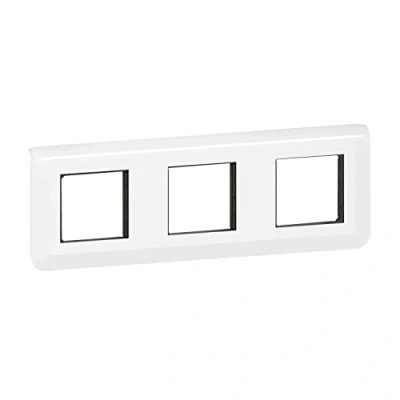 Imagen de legrand 99476 Placa Mosaic con soporte para 3 x 2 módulos, montaje horizontal blanco 99476, color
