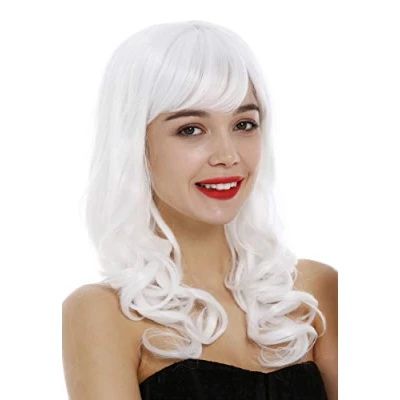 Imagen de WIG ME UP 3001 1001 peluca para mujeres larga rizos pelo ondulado flequillo cosplay color blanco
