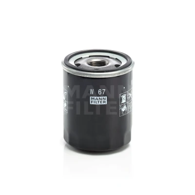 Imagen de MANN FILTER W 67 Filtro de aceite M 20 X 1.5 con válvula bloqueo retorno enroscable MITSUBISHI: COLT 6, Lancer 8 Limousine,