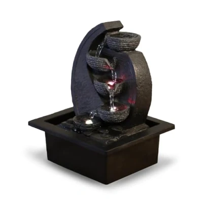 Imagen de Zen&#039;Light Cascade v2 Fuente de polirresina Gris/Negro, 17 x 21 26 cm