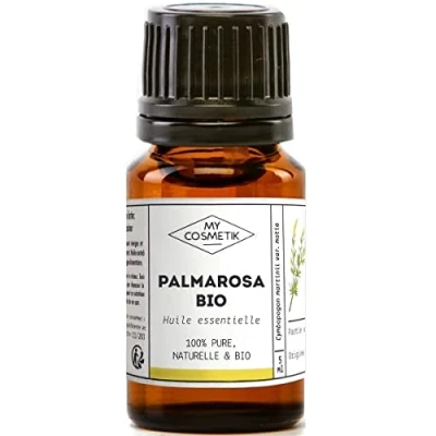 Imagen de Aceite esencial de palmarosa orgánico (Cymbopogon martinii) 100% puro y natural MY COSMETIK 10 ml