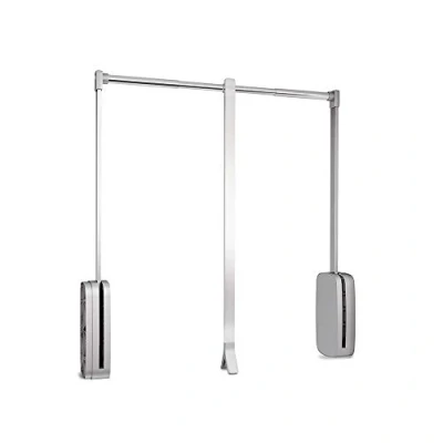 Imagen de Emuca Colgador abatible para armario Sling, ancho regulable 450 600mm, Acero y Plástico, Cromado