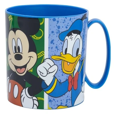 Imagen de Taza infantil de plástico reutilizable para microondas 390 ml Mickey
