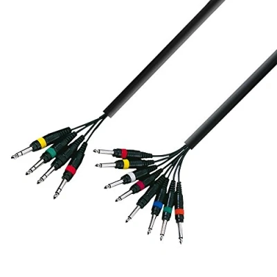 Imagen de Adam Hall Cables 3 STAR L8 VP0 300 Manguera de Cable 4 Jacks 6,3 mm estéreo a 8 mono m
