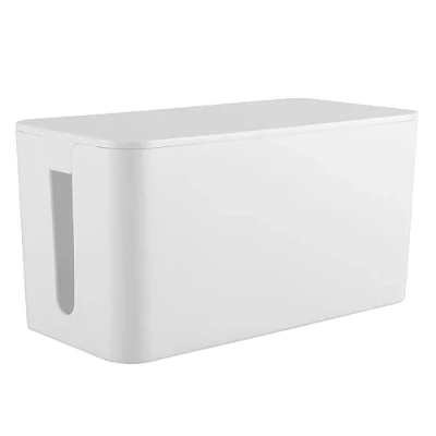 Imagen de RICOO Organizador Cables Z2301 W, Caja Enchufes y Recoge para el Hogar, Guarda Ordenar Cables, 23,5 x 11,5 12 cm, Blanco