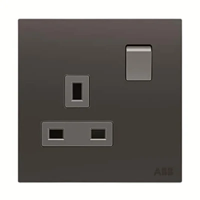 Imagen de ABB Millenium 13A Socket (Individual) AM23386 SB BS SP SWITCHED TOCKET NEGRO