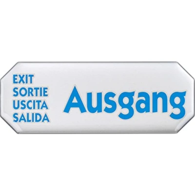 Imagen de Metafranc 506310 Señal adhesiva (107 x 40 mm, efecto 3D, letrero informativo, para puerta, identificación comercial, propiedad y orientación)