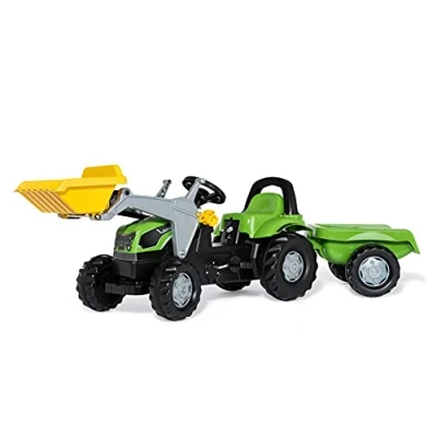Imagen de Rolly Toys FS 023196 Deutz Tractor a Pedales con Pala Delantera y Remolque (169 cm) [Importado de Alemania]