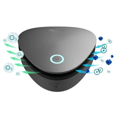 Imagen de Cecotec Generador de Ozono Purificador Aire Elimina Virus, Bacterias y Malos Olores TotalPure 1050 Ozone Portable. 3W, 20 Mg/H, Temporizador, 2 Modos, Carga con USB, Baterías 1800mAh