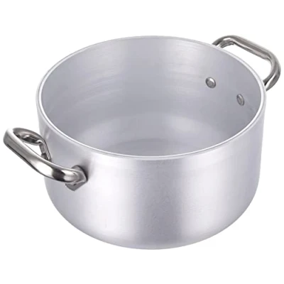 Imagen de Ollas Agnelli Cazuela cilíndricos, de Aluminio, Alta Radiante, con 2 Asas en Acero Inoxidable, Plata, 3,3 litros
