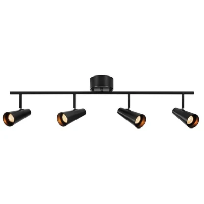 Imagen de Markslöjd Foco de techo Crest metal negro 4 luces